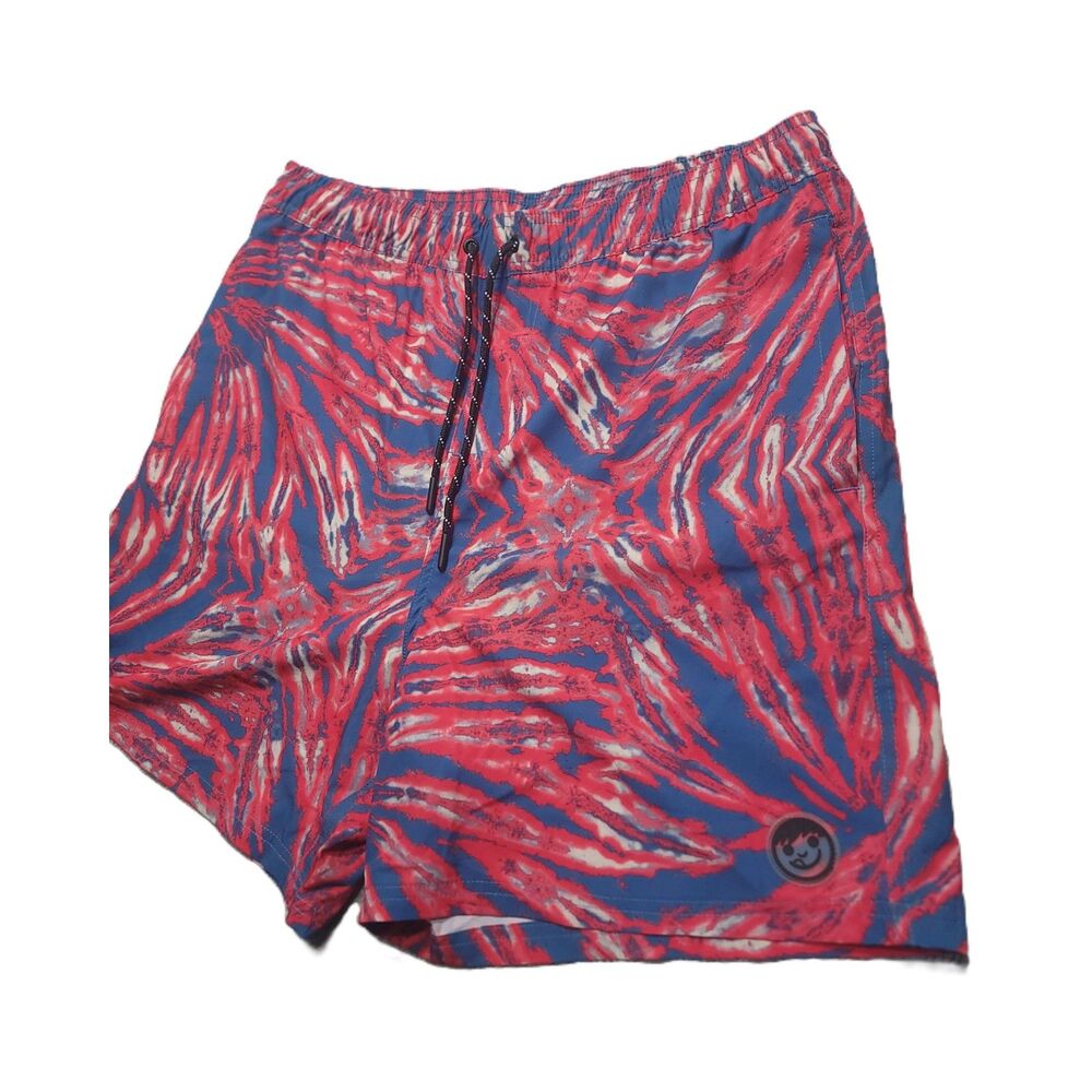 Neff Swim Trunks Mens XL Tie Dye Drawsting Pockets Volley Shorts